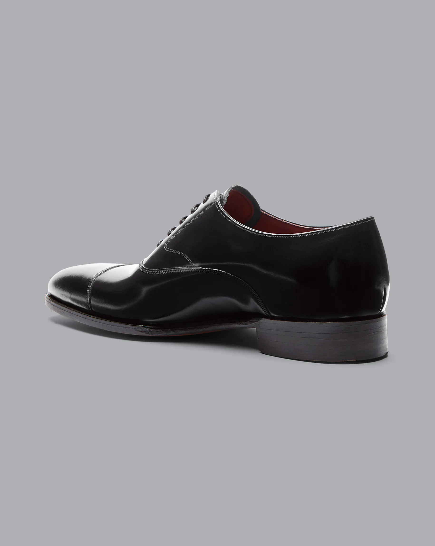 Black Tie|Smart Shoes<Charles Tyrwhitt Made in England High-Shine Leather Oxford Shoes - Black