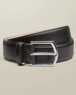 Seasonal Looks|Belts & Suspenders<Charles Tyrwhitt Made in England Leather Formal Belt - Black