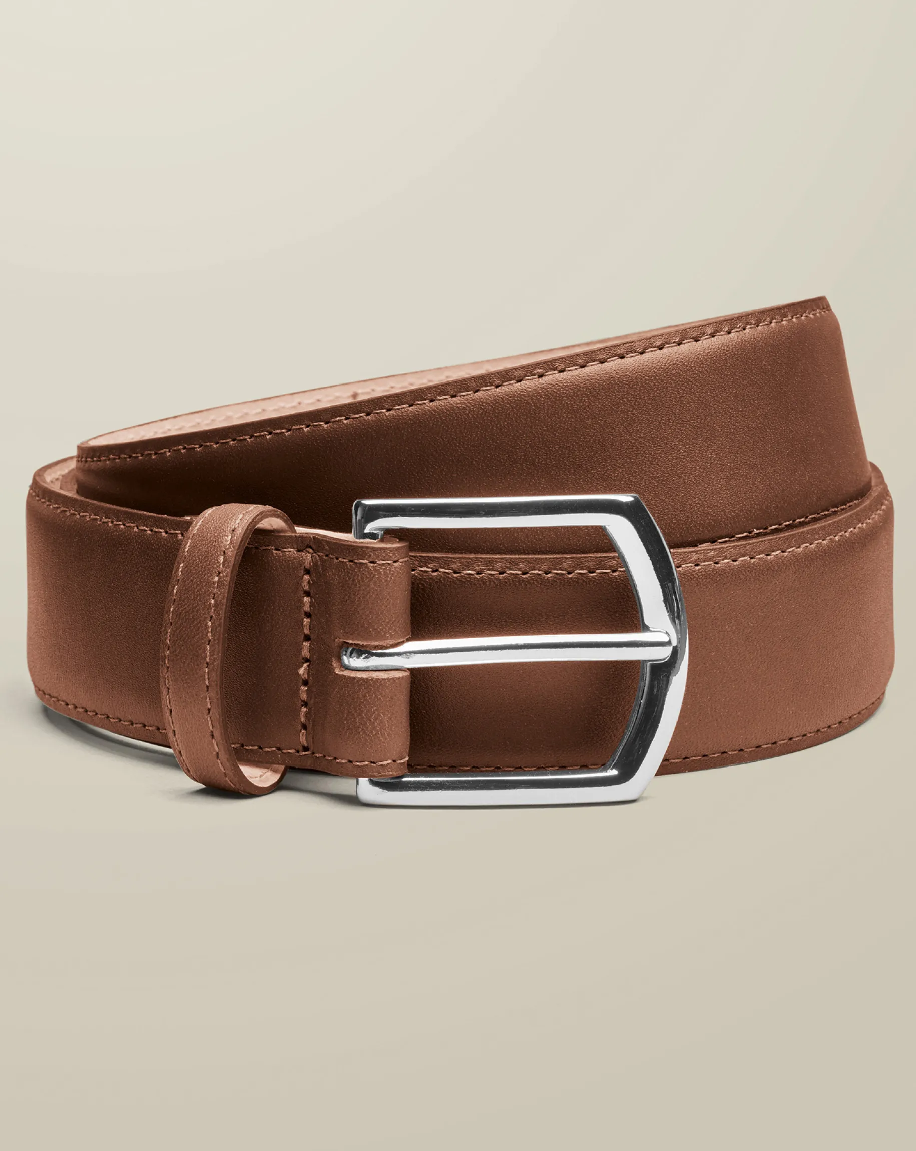 Belts & Suspenders|Leather Goods<Charles Tyrwhitt Made in England Leather Formal Belt - Tan