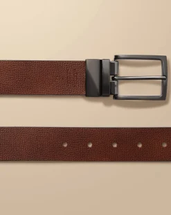 Belts & Suspenders<Charles Tyrwhitt Made In England Leather Reversible Chino Belt - Dark Tan