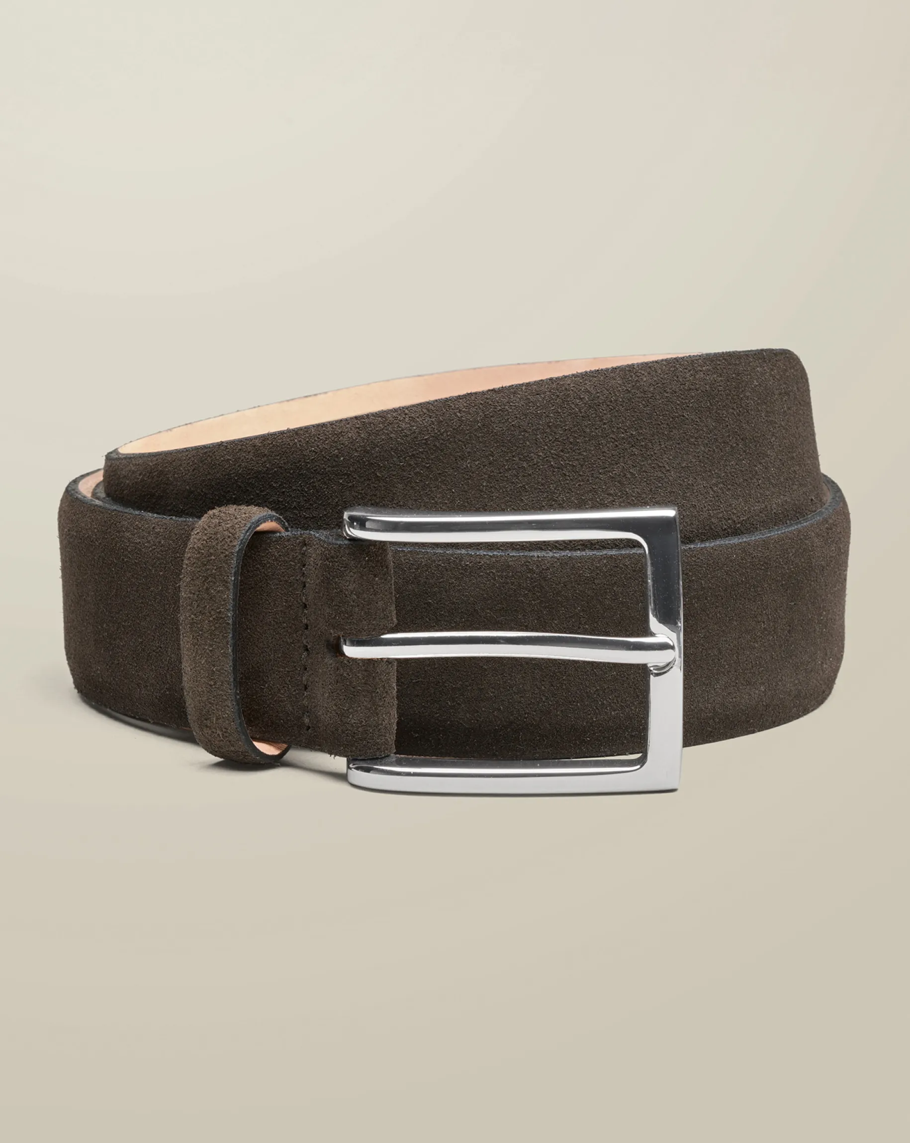 Belts & Suspenders<Charles Tyrwhitt Made in England Suede Belt - Chocolate Chocolate Brown