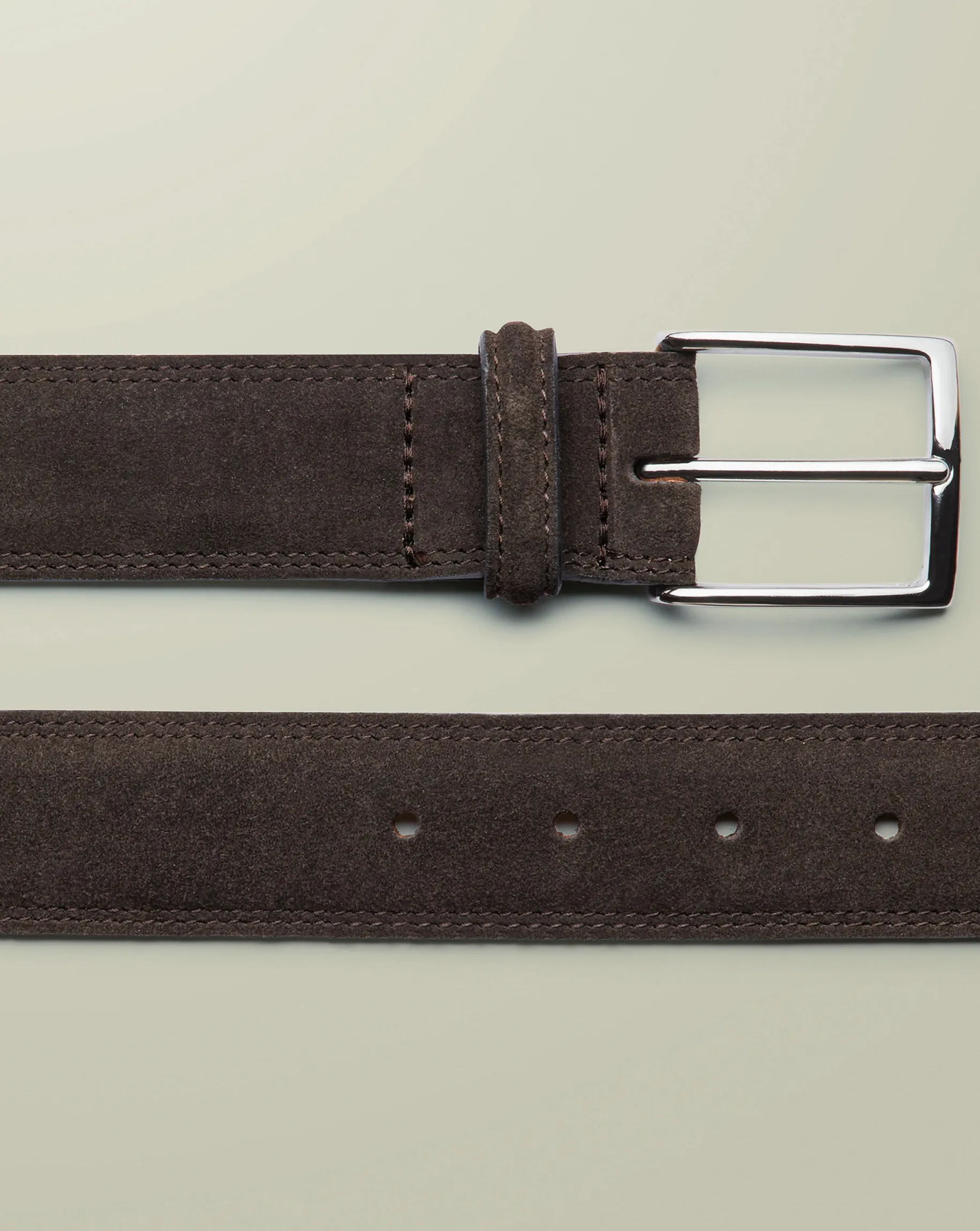 Belts & Suspenders<Charles Tyrwhitt Made in England Suede Belt - Chocolate Chocolate Brown