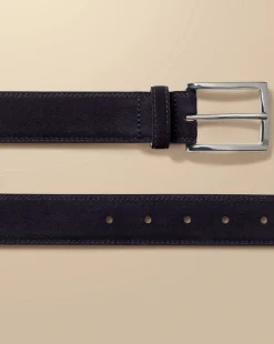 Belts & Suspenders<Charles Tyrwhitt Made In England Suede Belt - Dark Navy