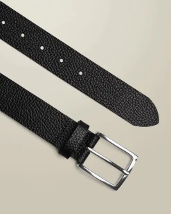 Belts & Suspenders|Leather Goods<Charles Tyrwhitt Made in England Textured Leather Chino Belt - Black