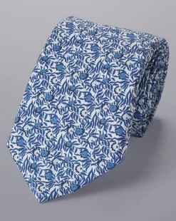Liberty Print Shirts|Wedding<Charles Tyrwhitt Made With Liberty Fabric Berry Print Cotton Tie - Blue Indigo