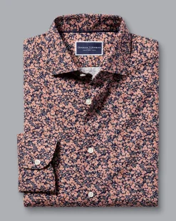 Business Casual Shirts|Casual Shirts<Charles Tyrwhitt Made With Liberty Fabric Floral Print Semi-Spread Collar Shirt - Pink