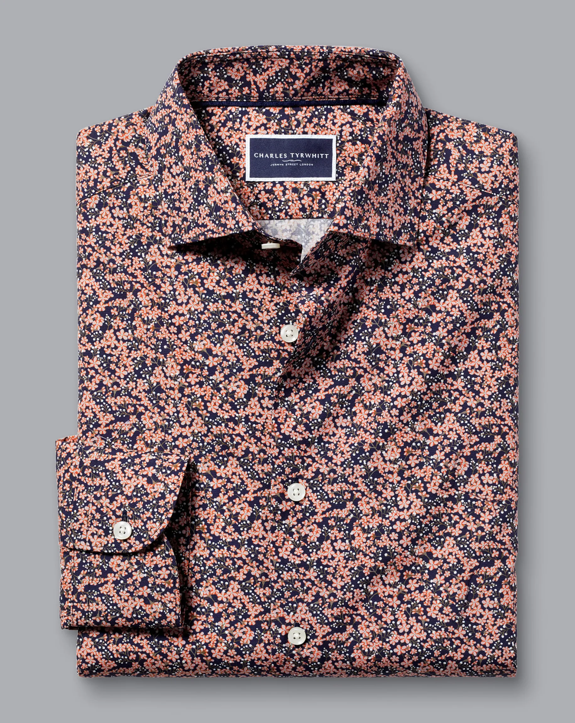 Business Casual Shirts|Casual Shirts<Charles Tyrwhitt Made With Liberty Fabric Floral Print Semi-Spread Collar Shirt - Pink