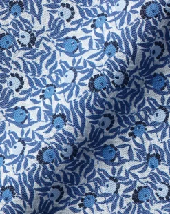 Liberty Print Shirts|Business Casual Shirts<Charles Tyrwhitt Made With Liberty Fabric Berry Print Semi-Spread Collar Shirt - Blue Indigo