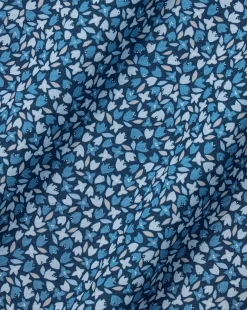 Liberty Print Shirts|Dress Shirts<Charles Tyrwhitt Made With Liberty Fabric Petal Print Semi-Spread Collar Shirt - Blue Indigo