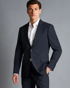 Suit Jackets|Blazers<Charles Tyrwhitt Melange Pinstripe Suit Jacket - Dark Navy