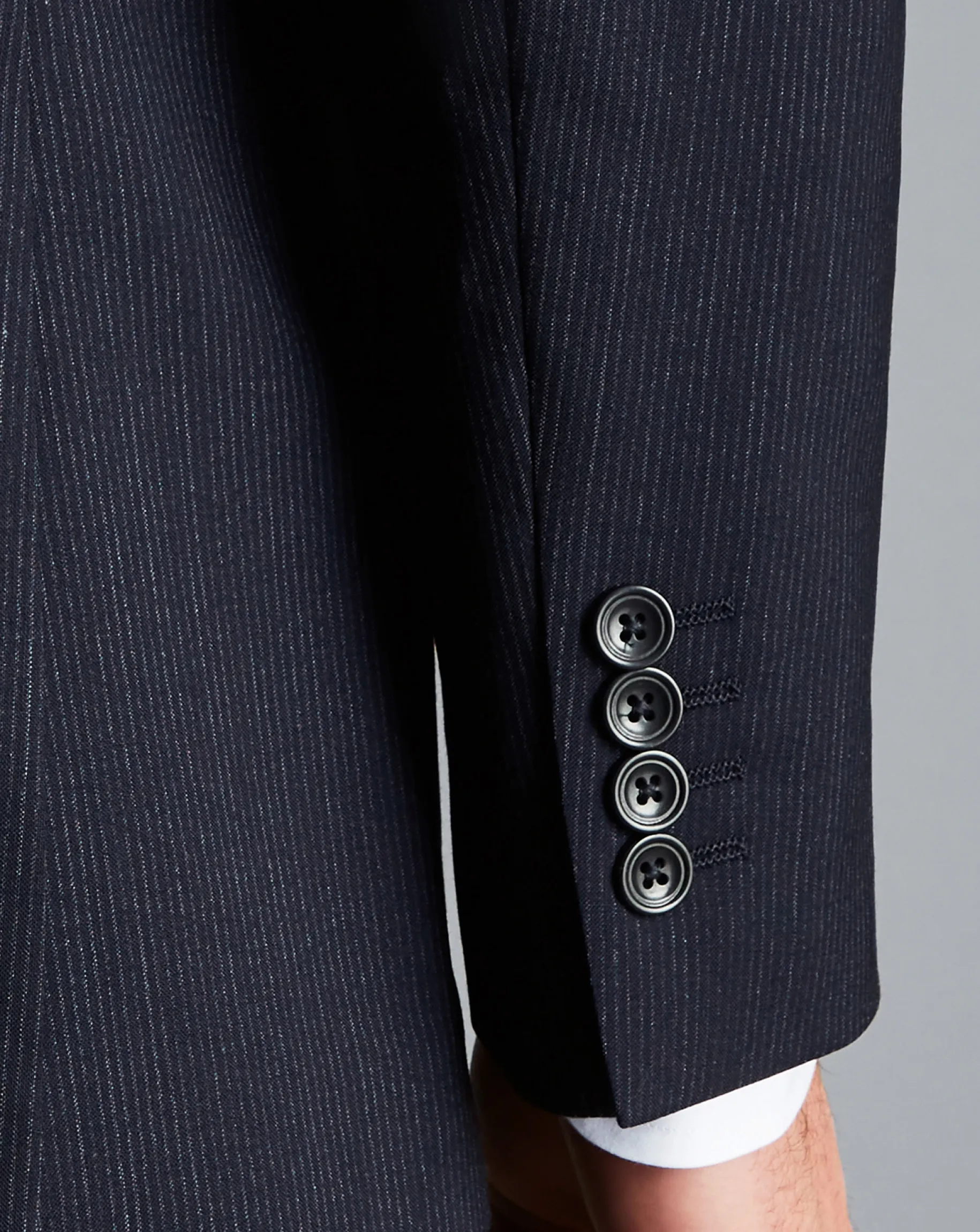 Suit Jackets|Blazers<Charles Tyrwhitt Melange Pinstripe Suit Jacket - Dark Navy