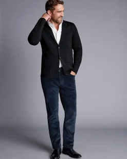 Grey Sweaters|Merino Sweaters<Charles Tyrwhitt Merino Blazer - Grey Charcoal