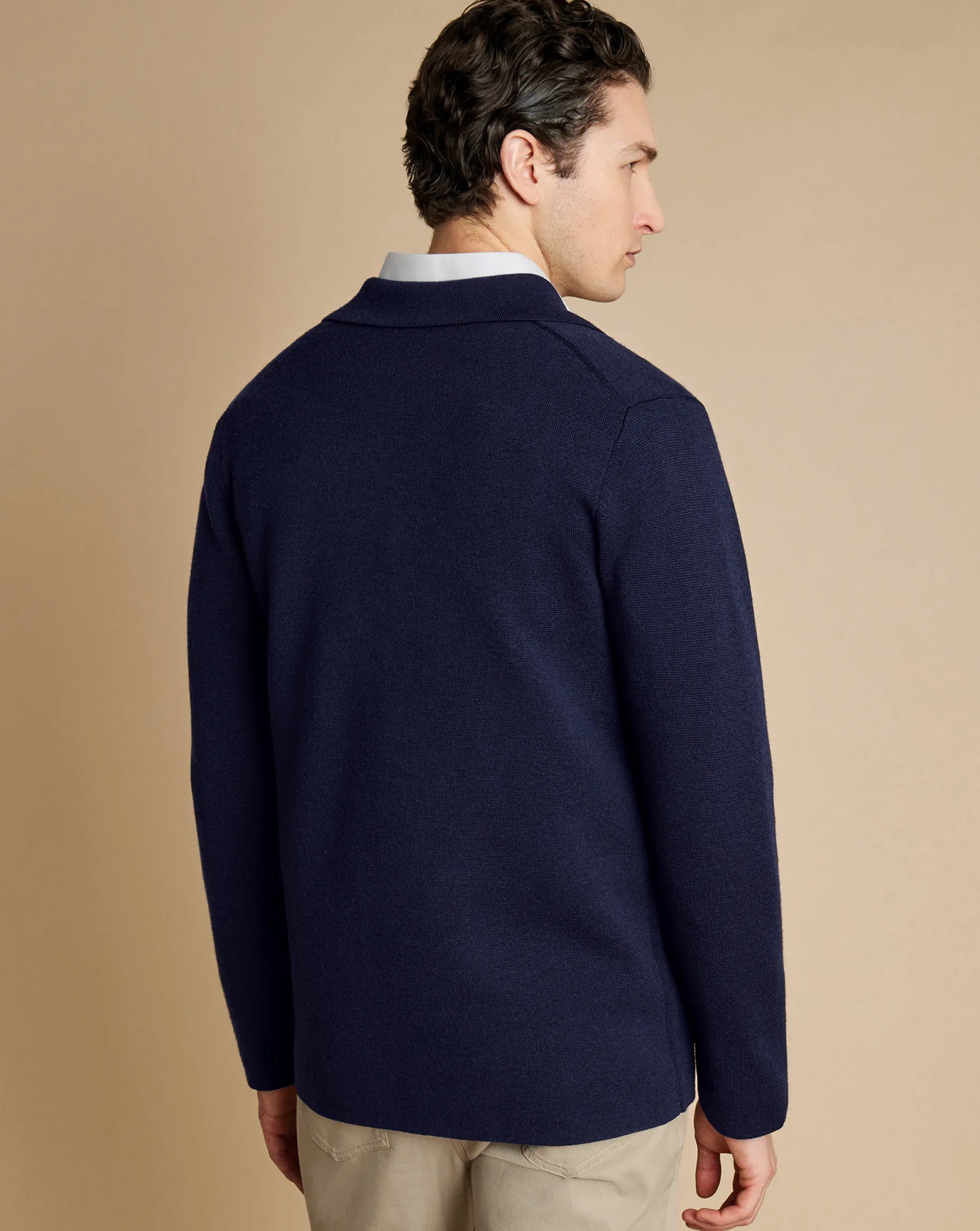 Blazers|Blue Sweaters<Charles Tyrwhitt Merino Blazer - Navy
