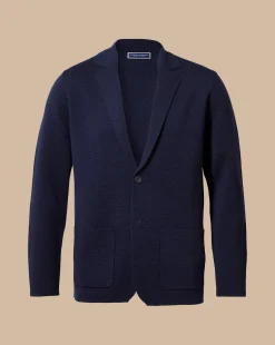 Blazers|Blue Sweaters<Charles Tyrwhitt Merino Blazer - Navy