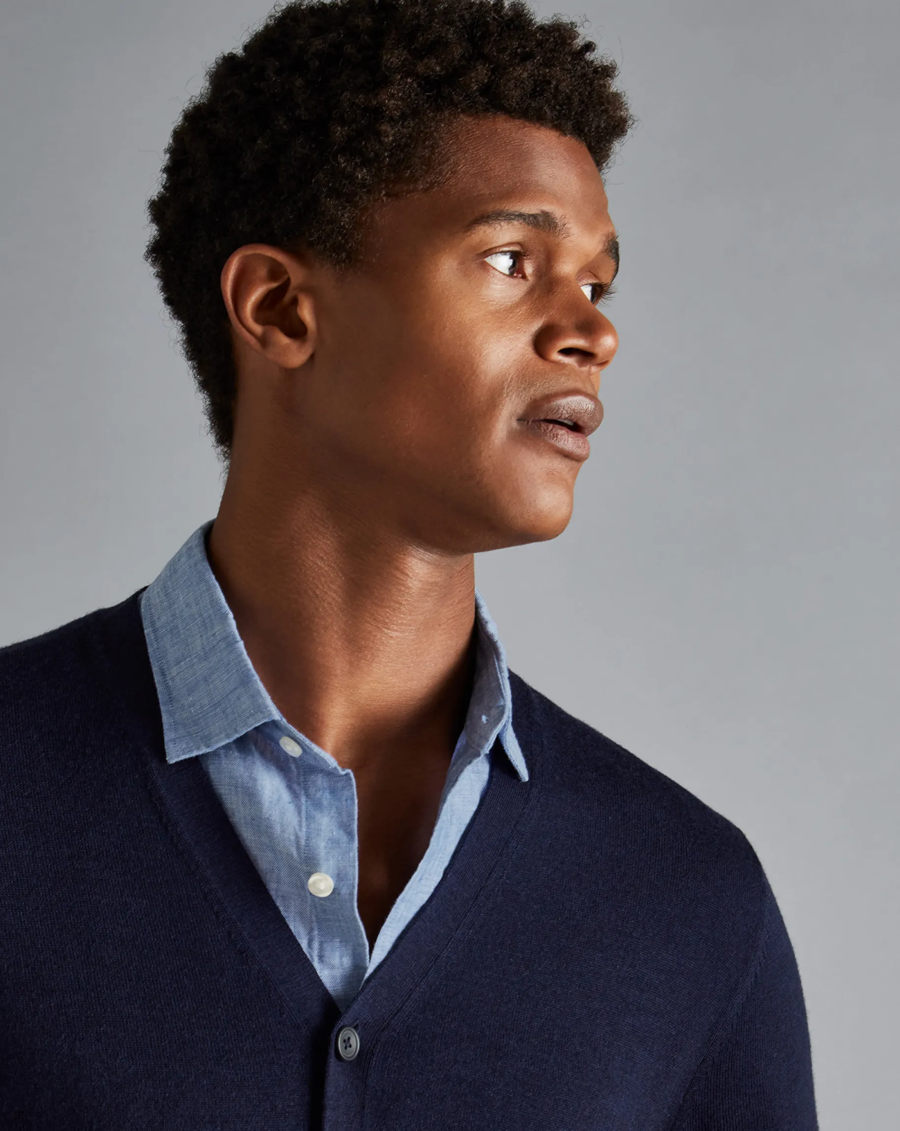 Blue Sweaters|Cardigans<Charles Tyrwhitt Merino Cardigan - Navy