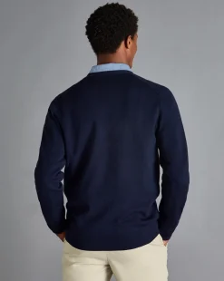 Blue Sweaters|Cardigans<Charles Tyrwhitt Merino Cardigan - Navy