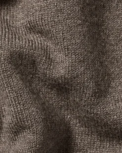Sweaters|Brown Sweaters<Charles Tyrwhitt Merino Cashmere Button Neck Sweater - Mocha