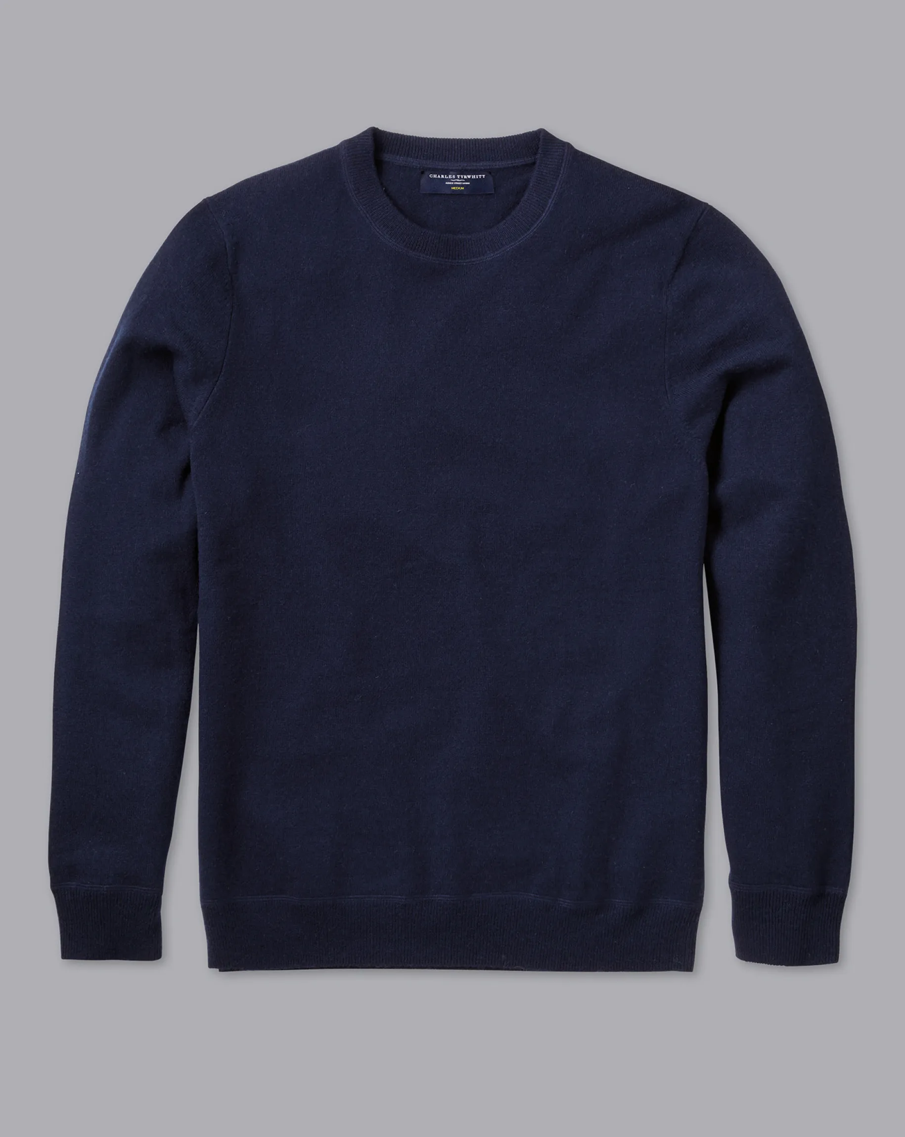 Sweaters|Crew Neck Sweaters<Charles Tyrwhitt Merino Cashmere Crew Neck Sweater - Navy