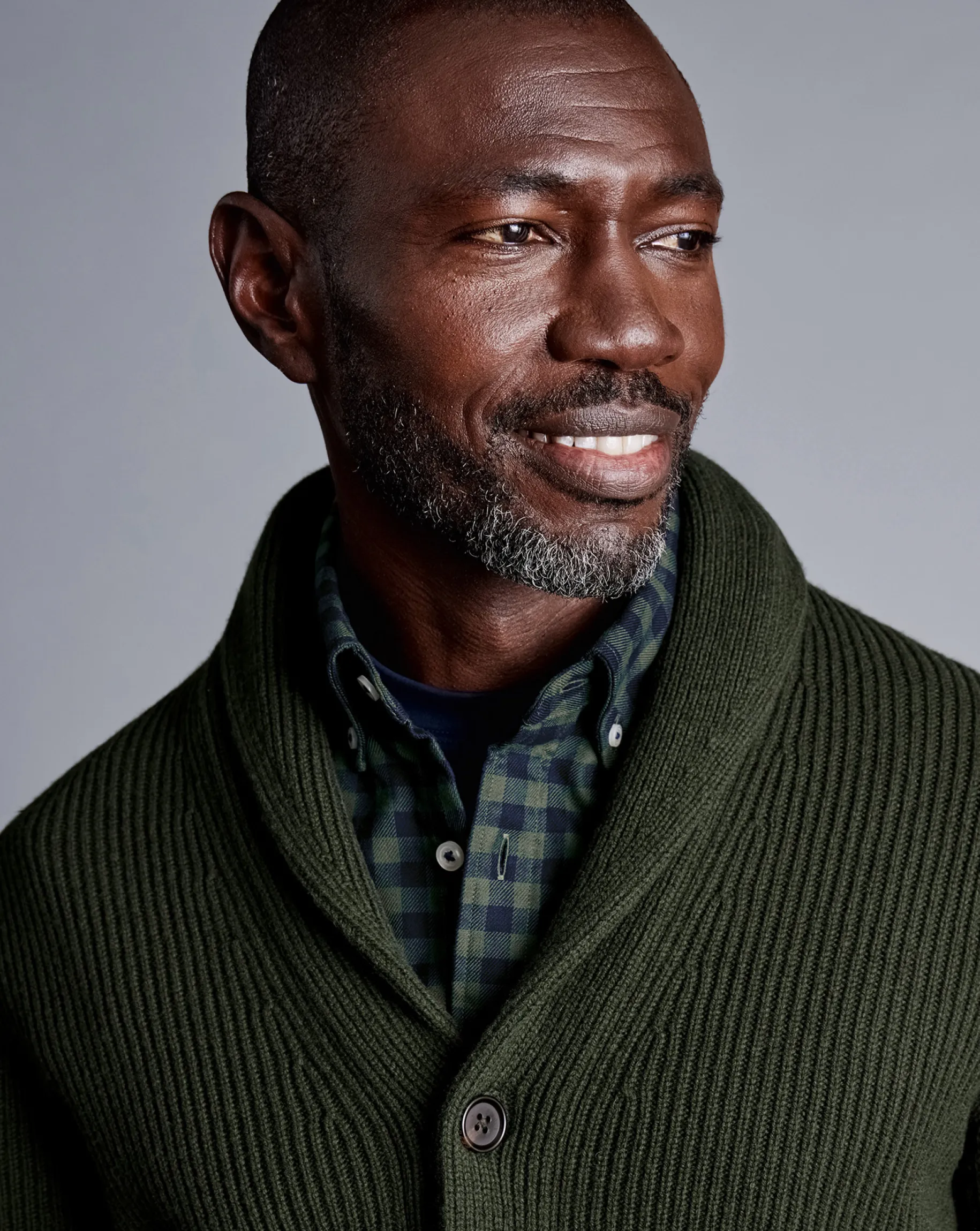 Cardigans|Green Sweaters<Charles Tyrwhitt Merino Chunky Shawl Neck Cardigan - Dark Olive