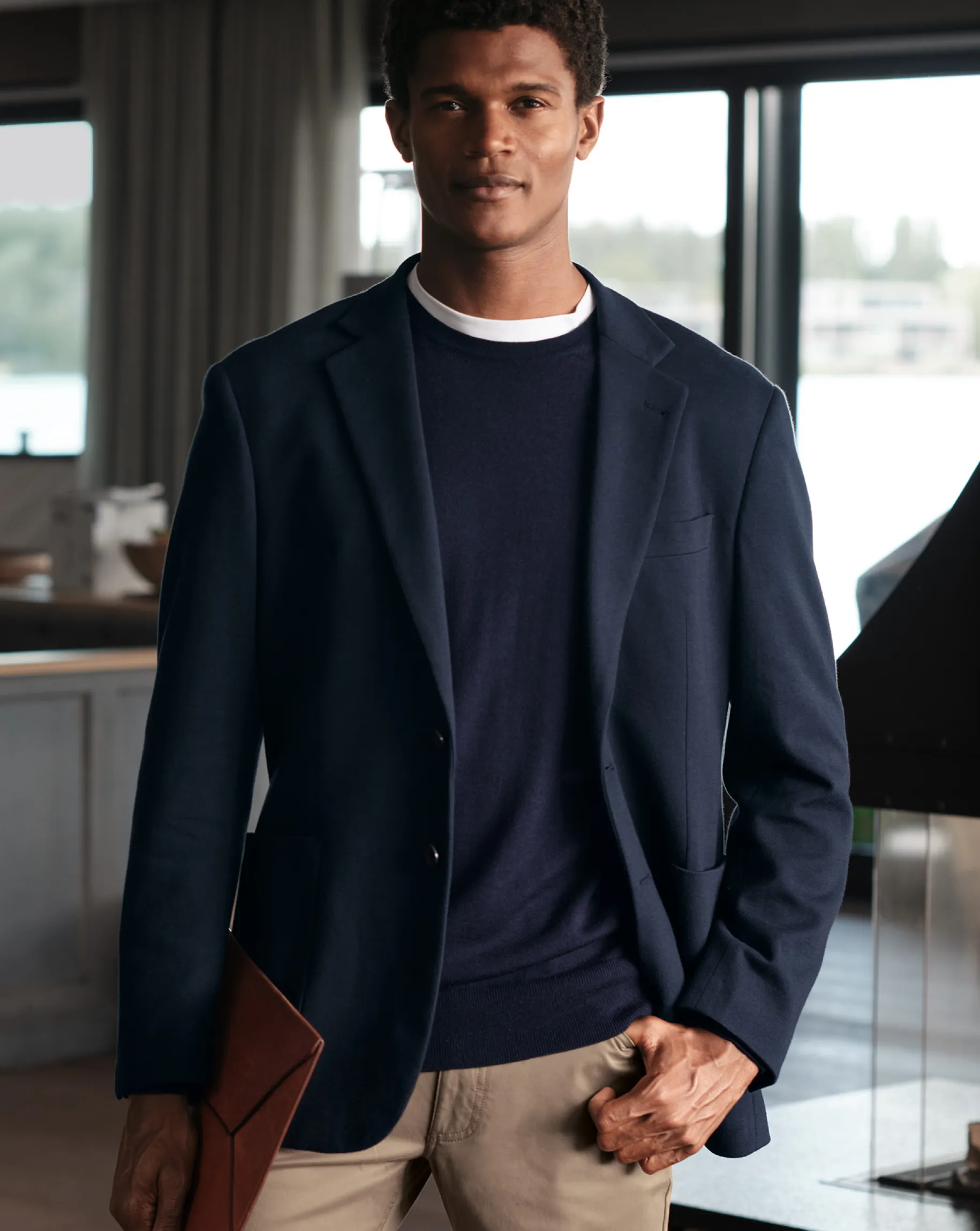 Crew Neck Sweaters|Sweaters<Charles Tyrwhitt Merino Crew Neck Sweater - Navy
