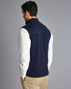 Golf Collection|Sweaters<Charles Tyrwhitt Merino Funnel Neck Vest - Navy