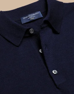 Blue Shirts|Blue<Charles Tyrwhitt Merino Polo Sweater - Navy