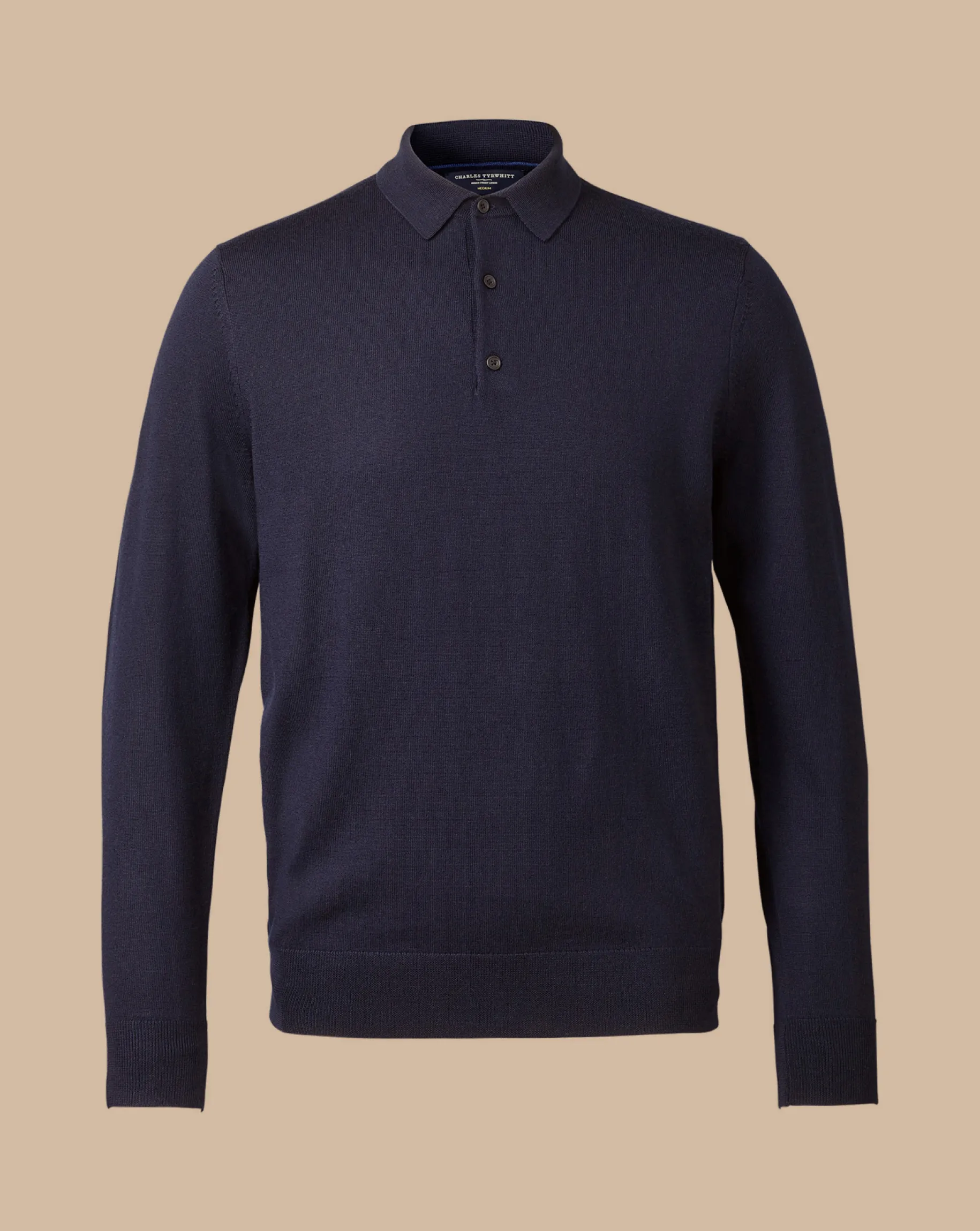 Blue Shirts|Blue<Charles Tyrwhitt Merino Polo Sweater - Navy