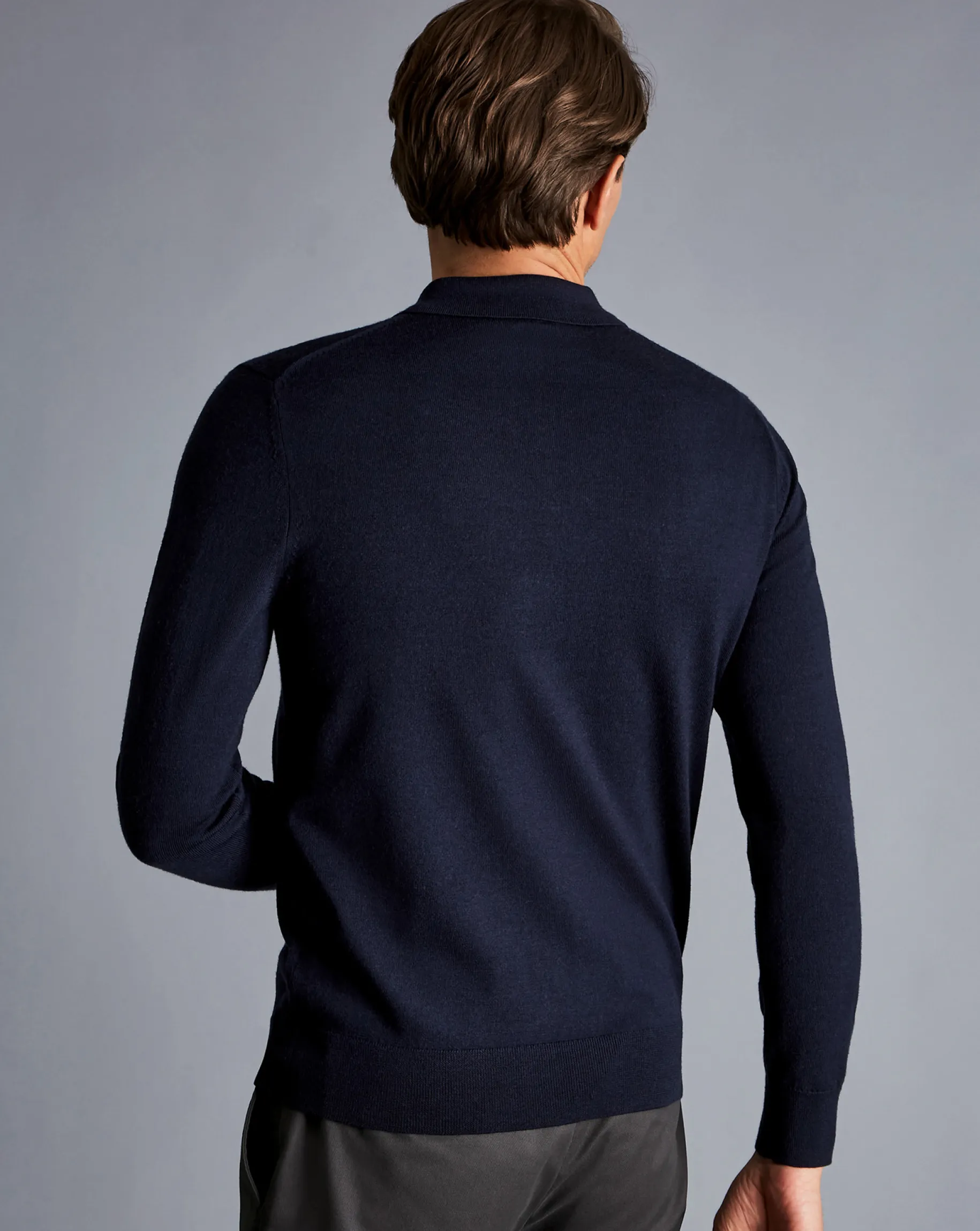 Blue Shirts|Blue<Charles Tyrwhitt Merino Polo Sweater - Navy