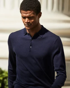 Blue Shirts|Blue<Charles Tyrwhitt Merino Polo Sweater - Navy