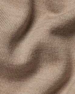 Golf Collection|Quarter Zip Sweaters<Charles Tyrwhitt Merino Quarter Zip Sweater - Oatmeal