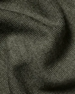 Quarter Zip Sweaters|Sweaters<Charles Tyrwhitt Merino Quarter Zip Sweater - Green Melange Olive