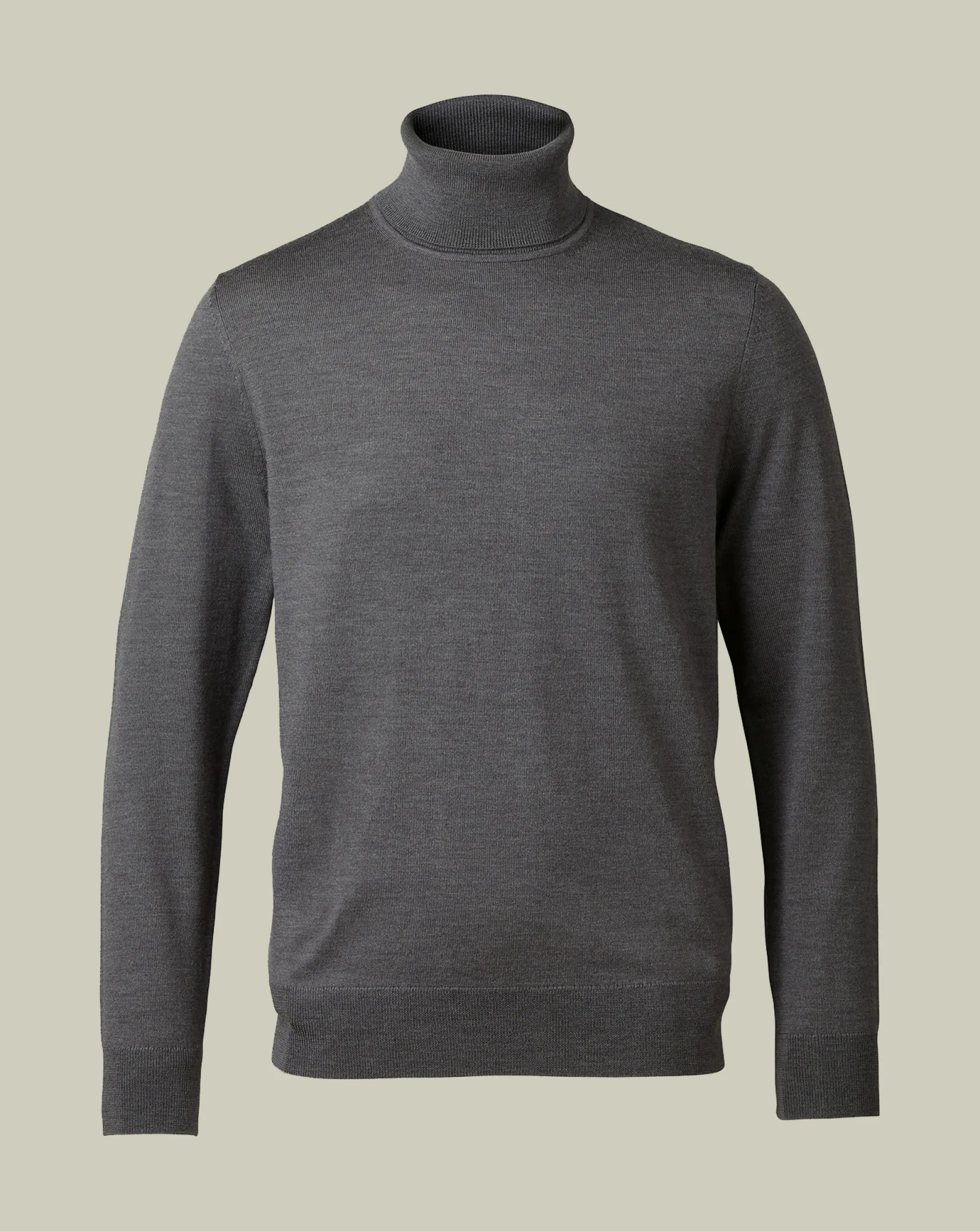 Seasonal Looks|Sweaters<Charles Tyrwhitt Merino Turtleneck Sweater - Grey