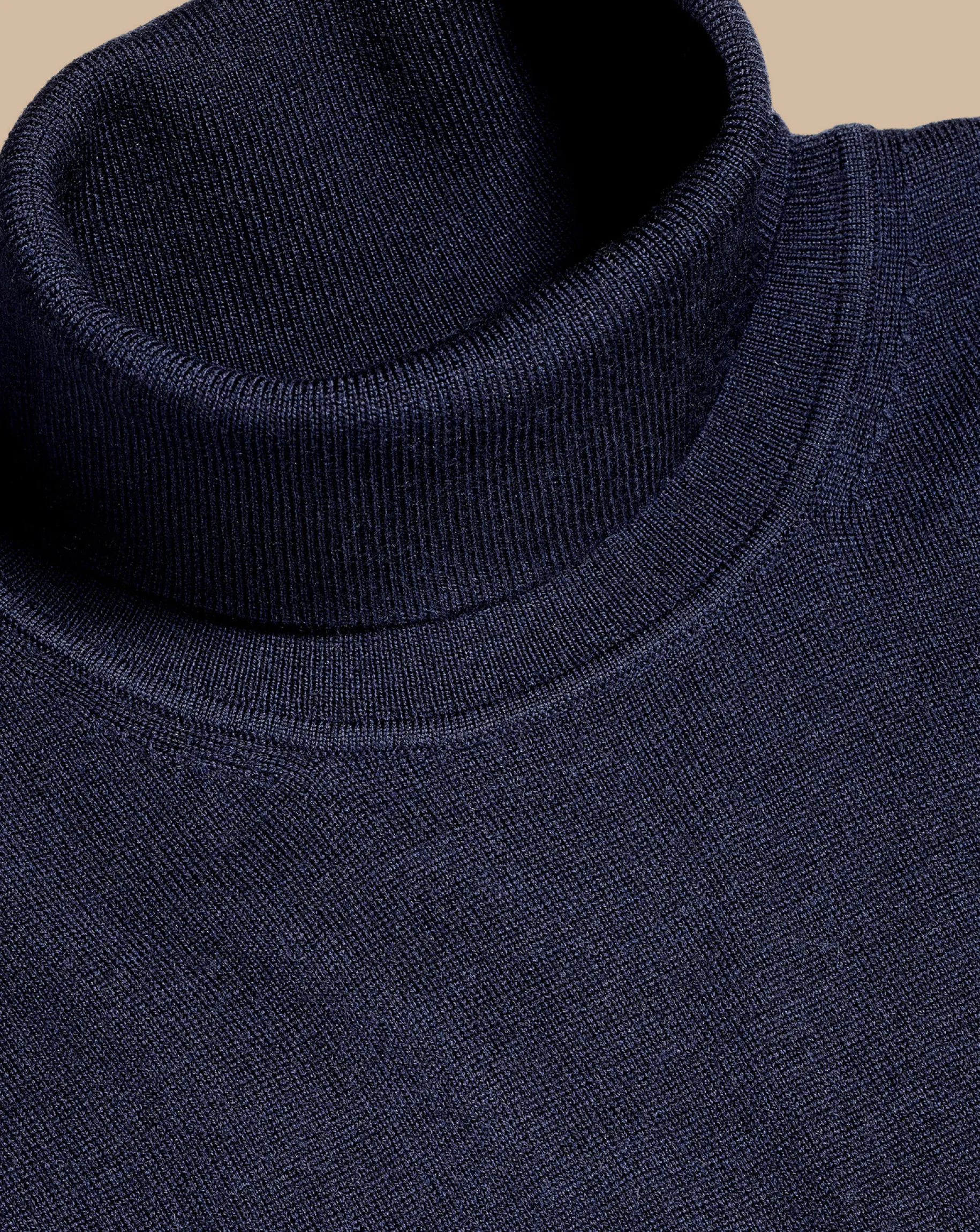 Seasonal Looks|Sweaters<Charles Tyrwhitt Merino Turtleneck Sweater - Navy