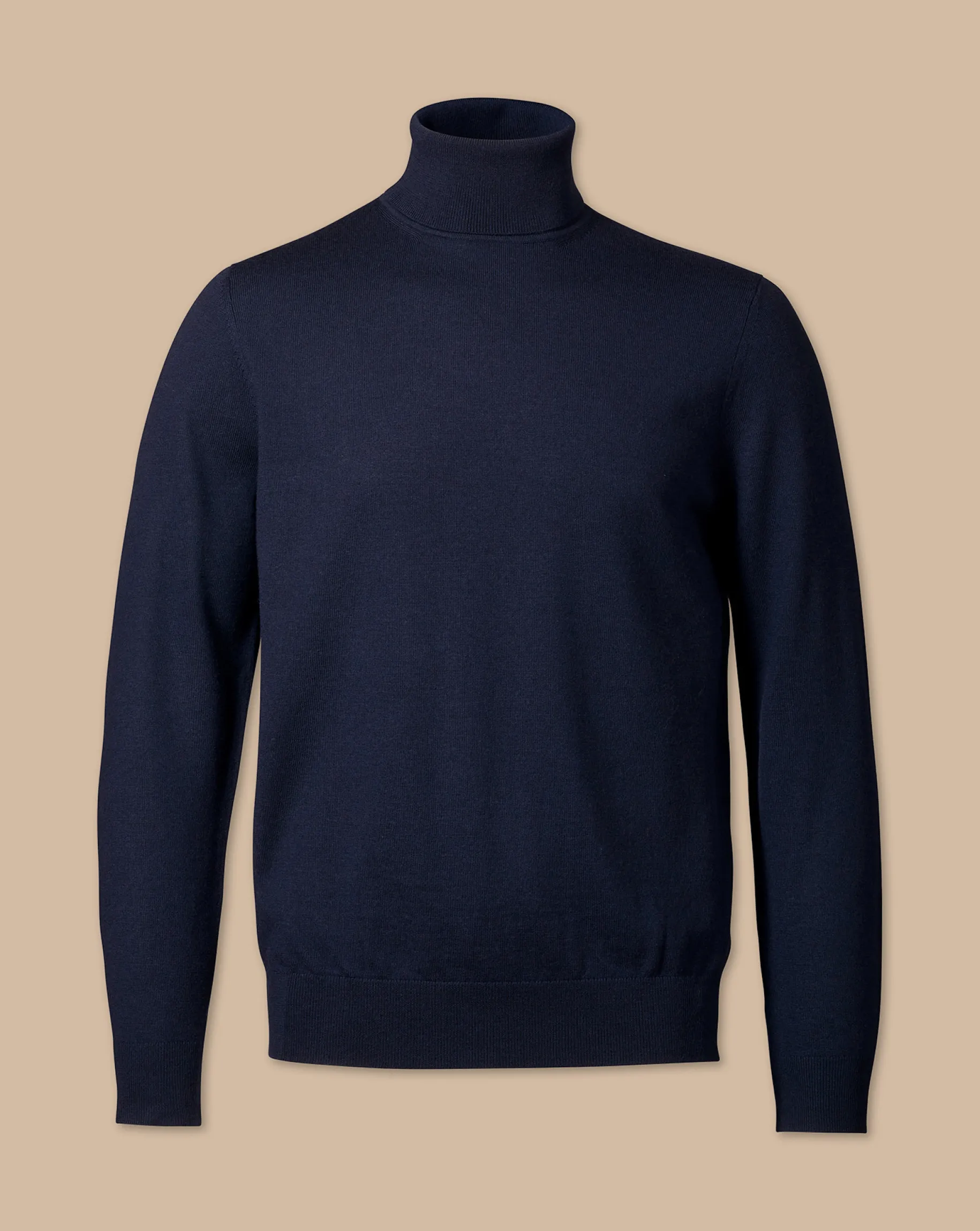 Seasonal Looks|Sweaters<Charles Tyrwhitt Merino Turtleneck Sweater - Navy
