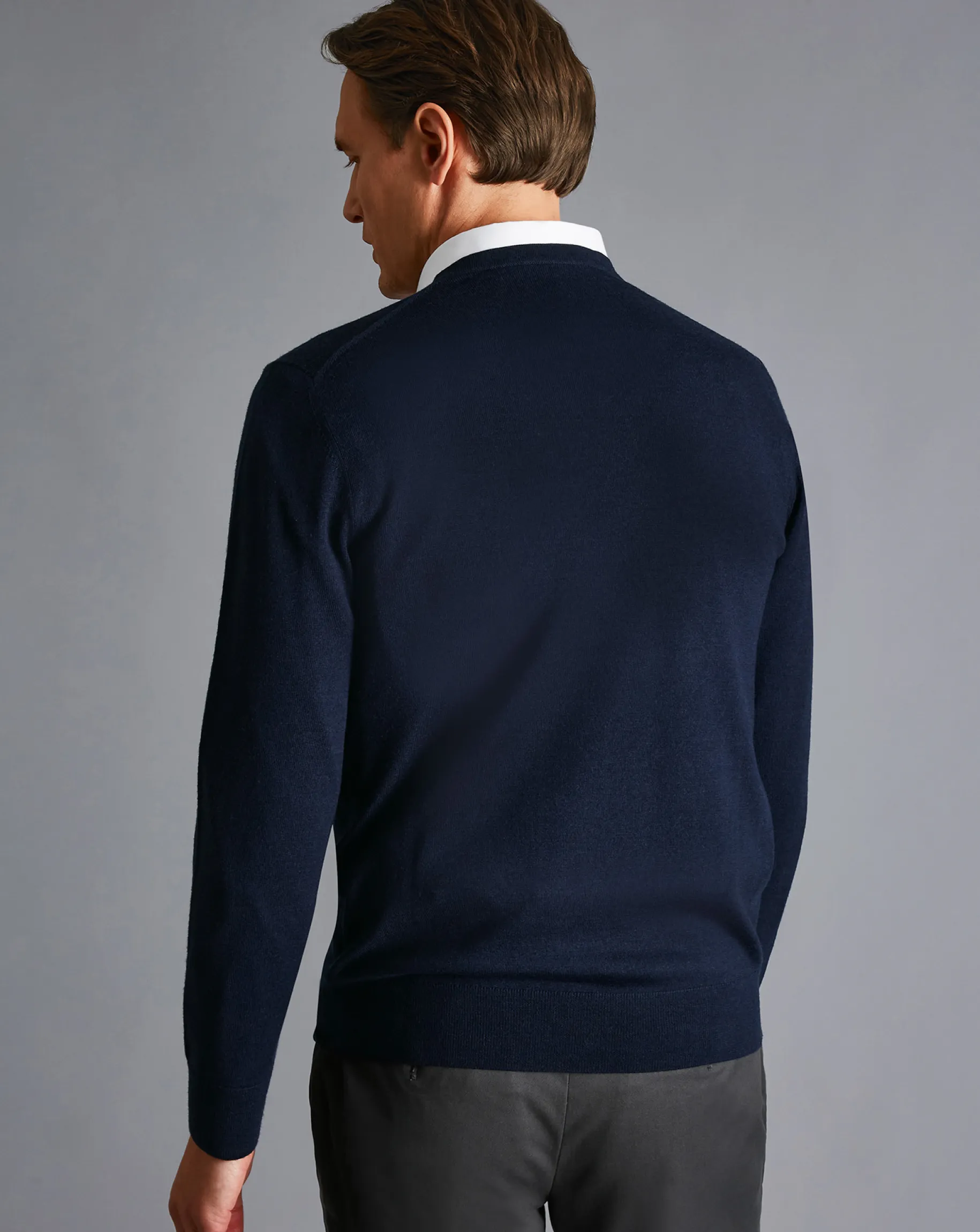 V-Neck Sweaters|Sweaters<Charles Tyrwhitt Merino V-Neck Sweater - Navy