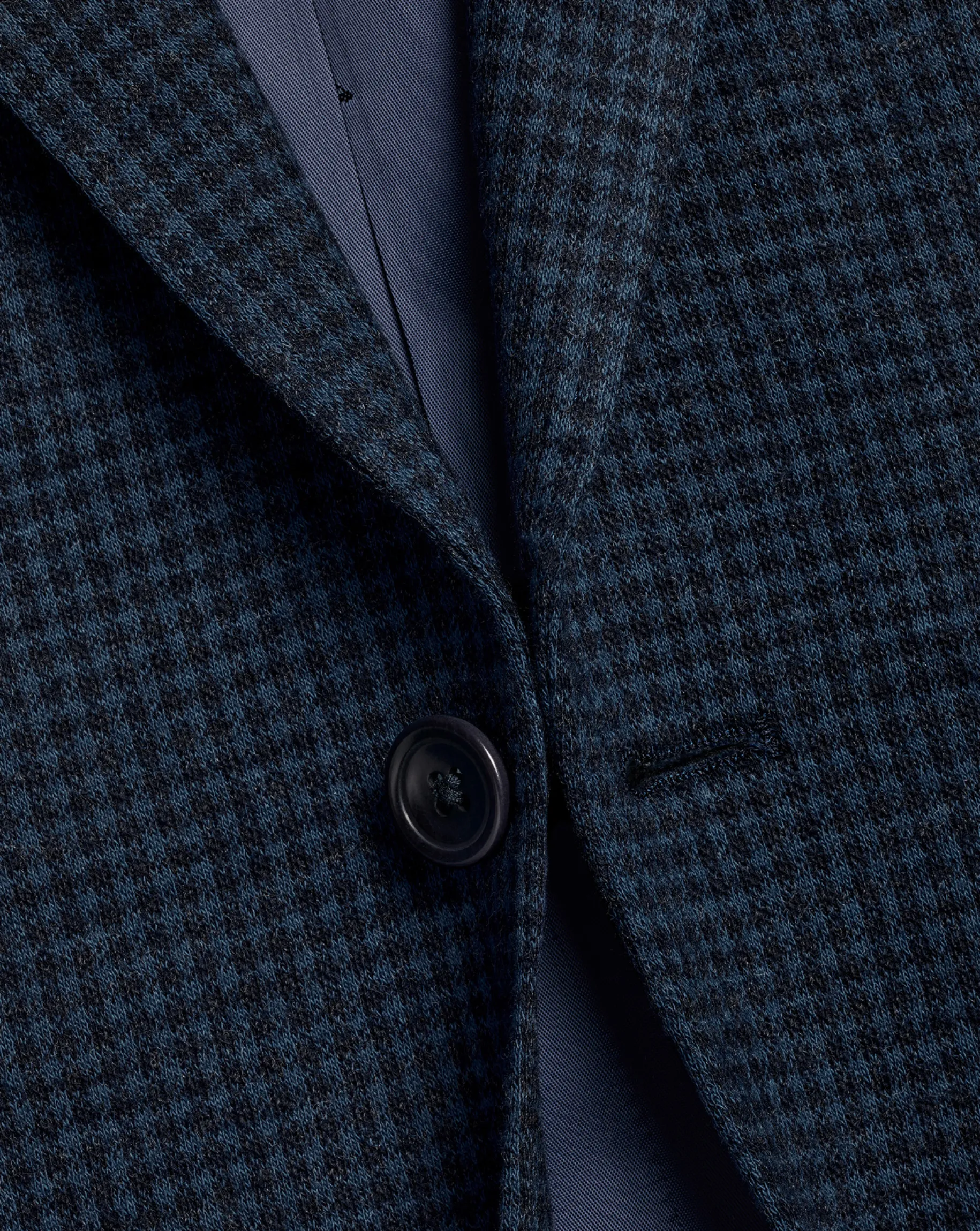 Coats & Jackets|Blazers<Charles Tyrwhitt Micro Check Italian Jersey Jacket - Navy