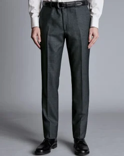 Suit Pants|Pants & Shorts<Charles Tyrwhitt Micro Check Suit Pants - Dark Grey