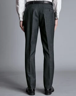 Suit Pants|Pants & Shorts<Charles Tyrwhitt Micro Check Suit Pants - Dark Grey