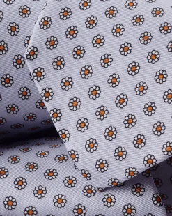 Accessories<Charles Tyrwhitt Mini Floral Print Silk Tie - Light Blue