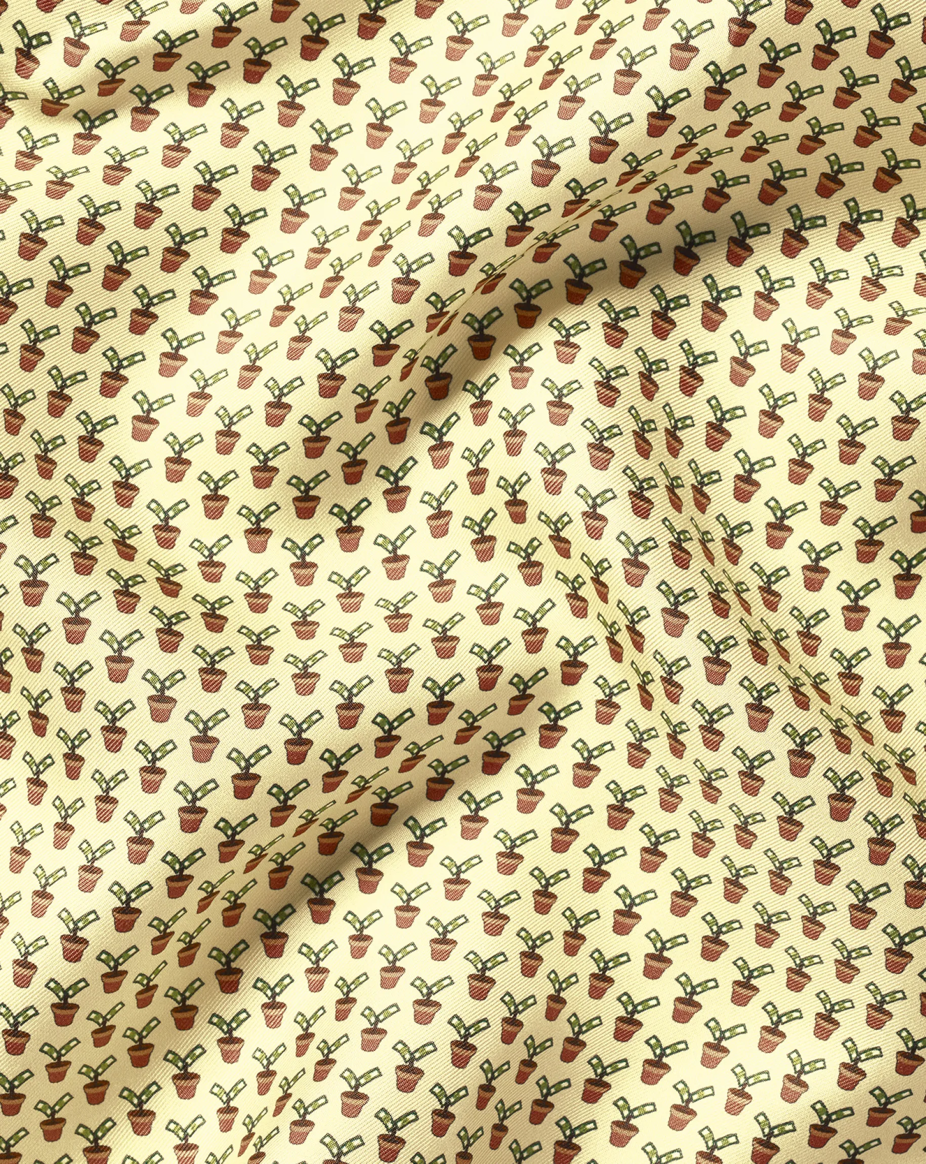 Accessories<Charles Tyrwhitt Money Doesn't Grow On Trees Print Silk Pocket Square - Lemon Lemon Yellow