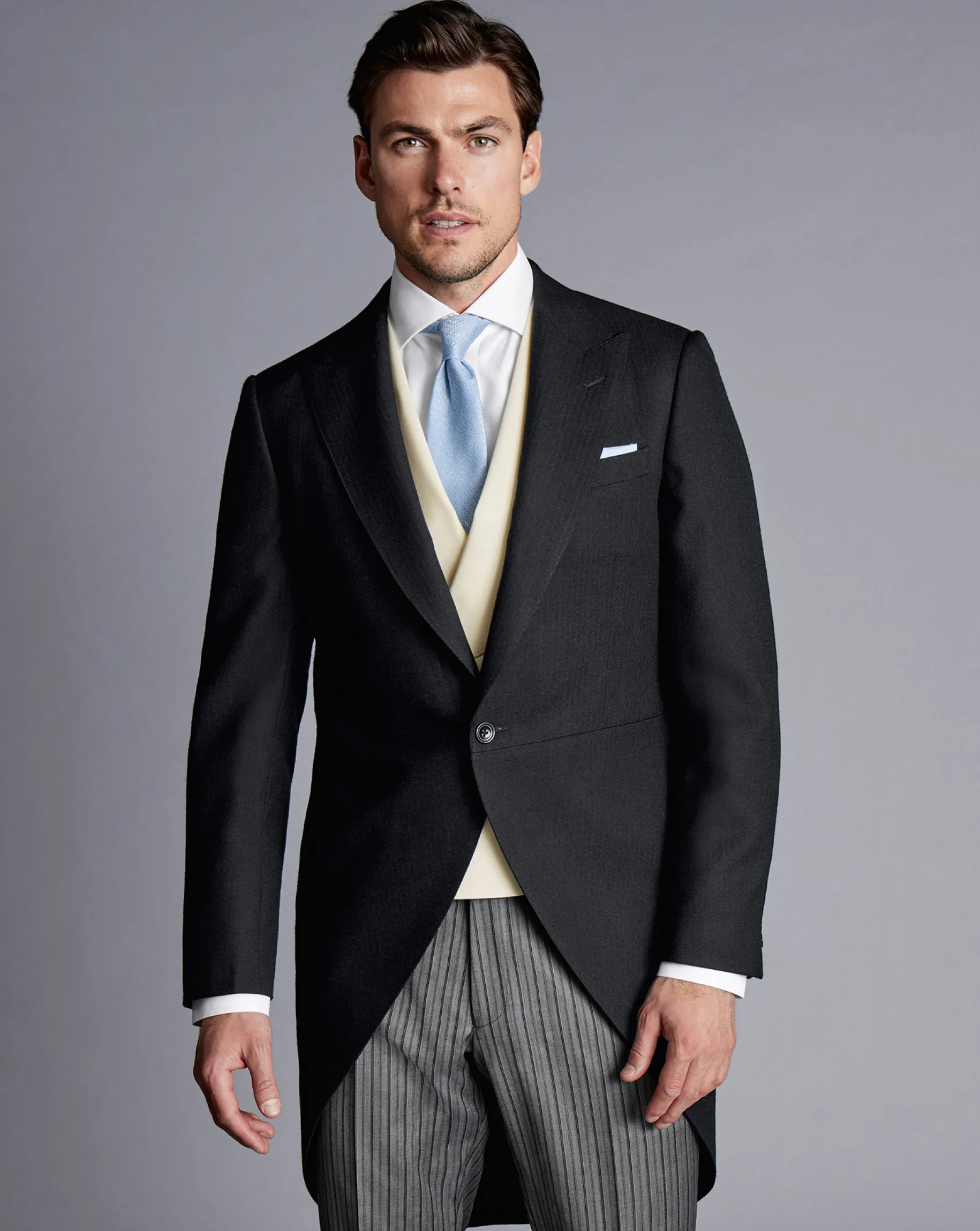 Suit Jackets<Charles Tyrwhitt Morning Suit Tail Coat - Black Herringbone
