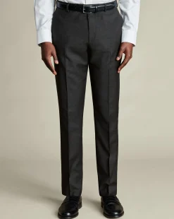 Suit Pants<Charles Tyrwhitt Natural Stretch Twill Suit Pants - Charcoal