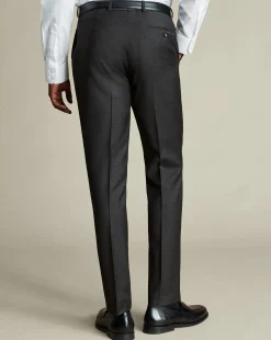 Suit Pants<Charles Tyrwhitt Natural Stretch Twill Suit Pants - Charcoal