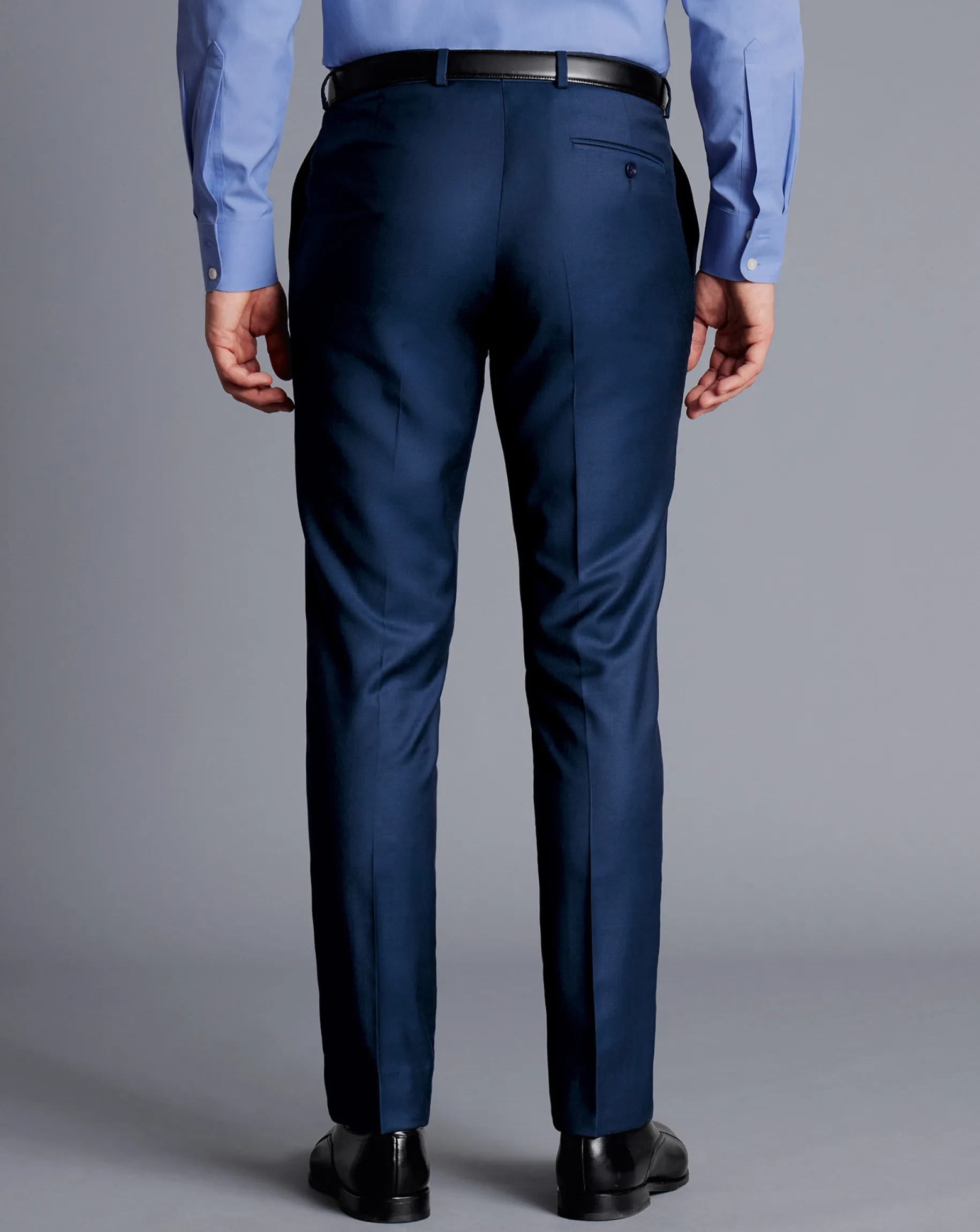 Suit Pants|Pants & Shorts<Charles Tyrwhitt Natural Stretch Twill Suit Pants - Mid Blue