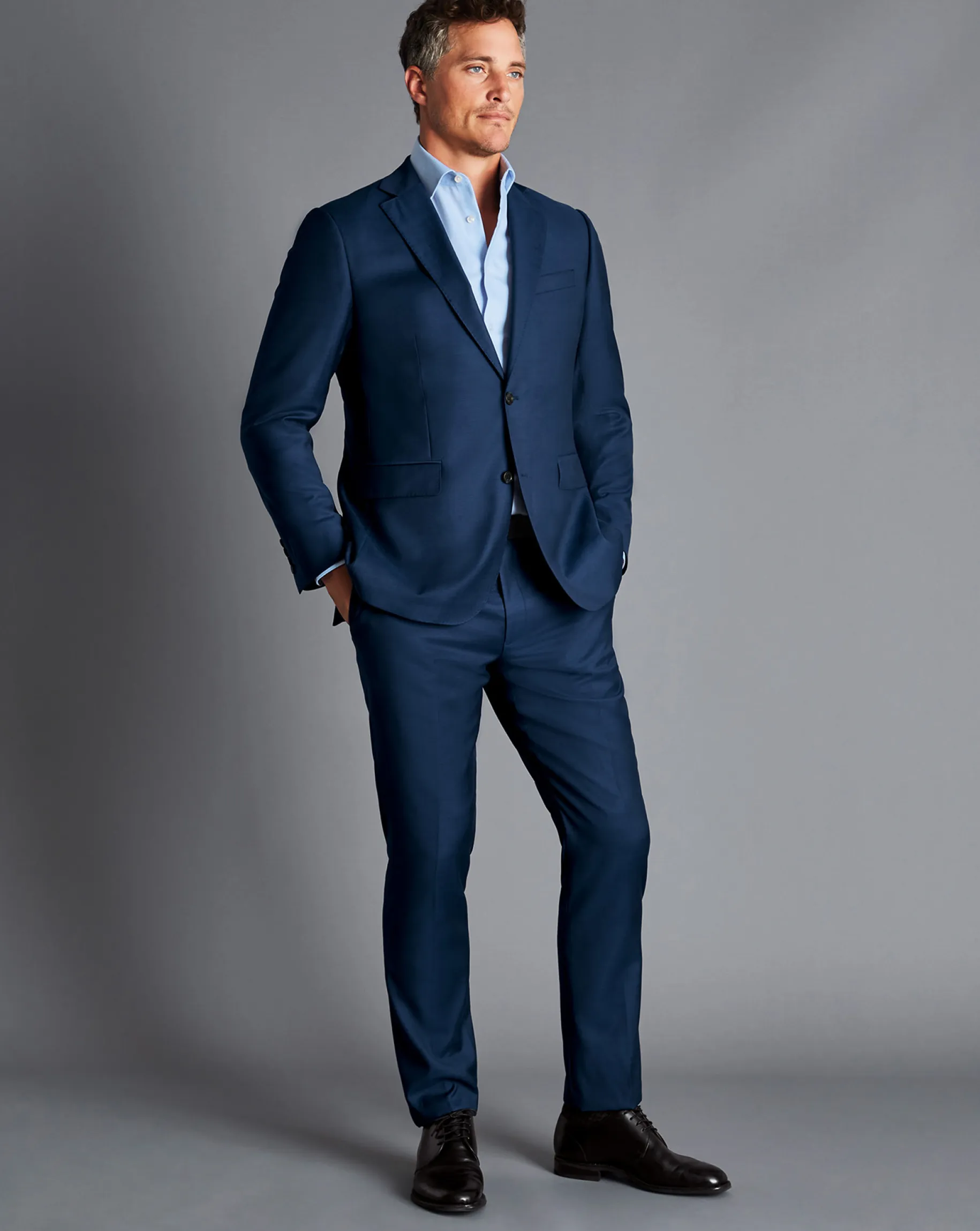 Suit Pants|Pants & Shorts<Charles Tyrwhitt Natural Stretch Twill Suit Pants - Royal Blue