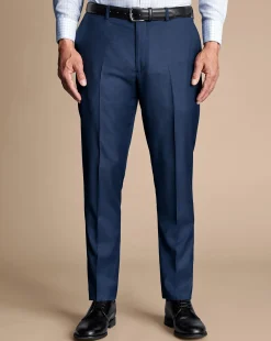 Suit Pants<Charles Tyrwhitt Natural Stretch Twill Suit Pants - Blue Royal