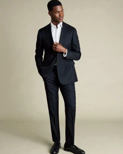 Suit Pants<Charles Tyrwhitt Natural Stretch Twill Suit Pants - Navy