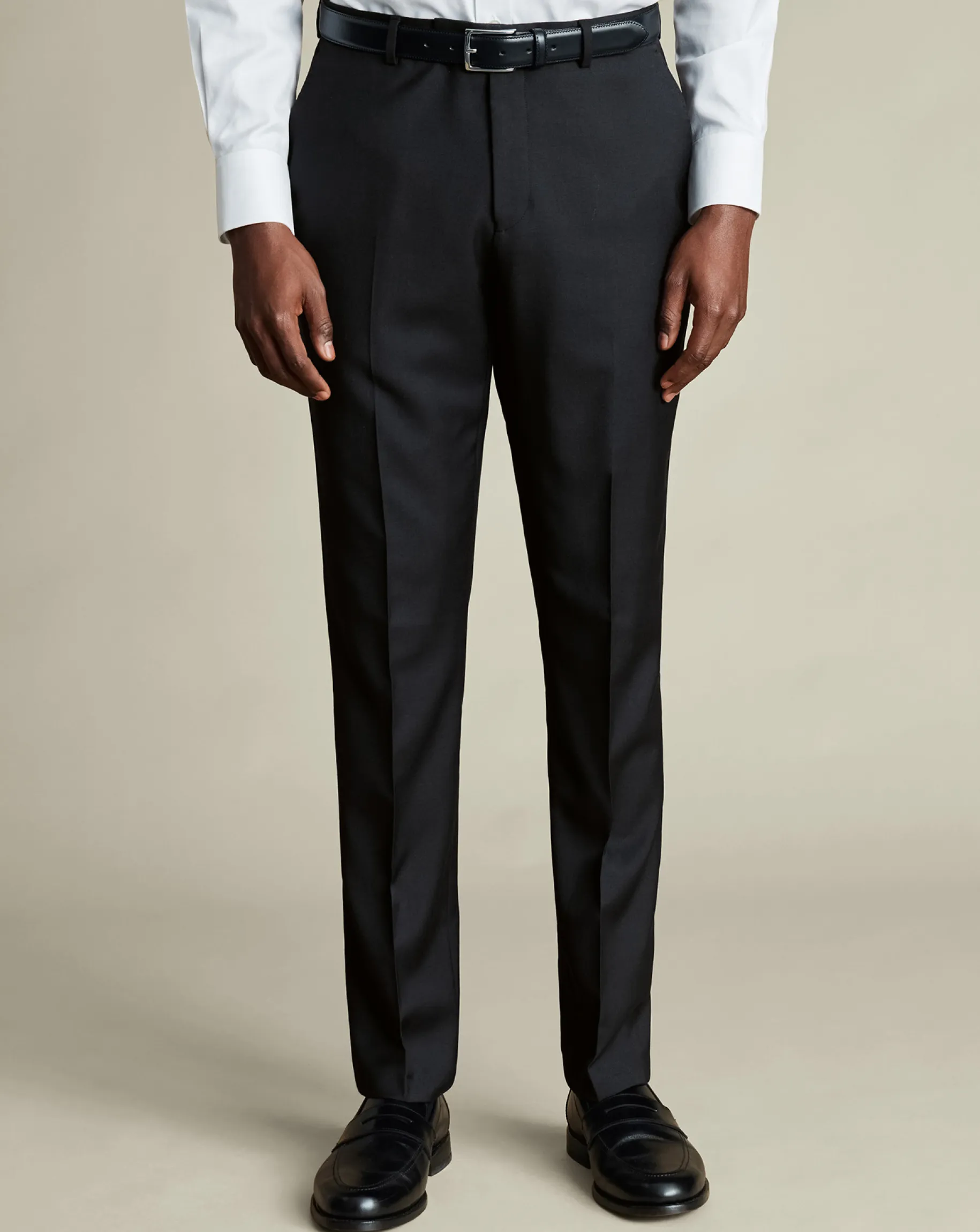 Suit Pants<Charles Tyrwhitt Natural Stretch Twill Suit Pants - Black