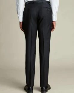 Suit Pants<Charles Tyrwhitt Natural Stretch Twill Suit Pants - Black