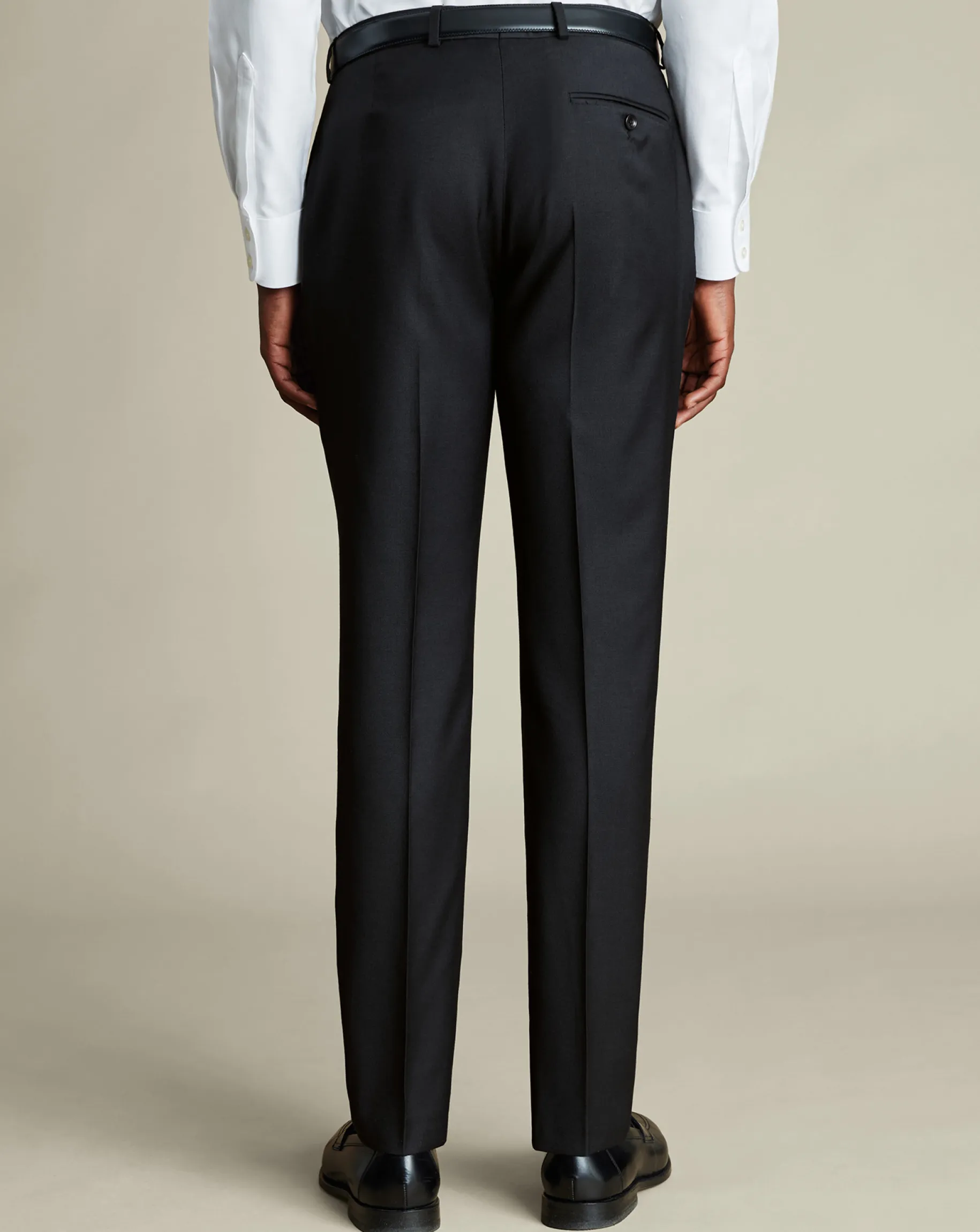 Suit Pants<Charles Tyrwhitt Natural Stretch Twill Suit Pants - Black